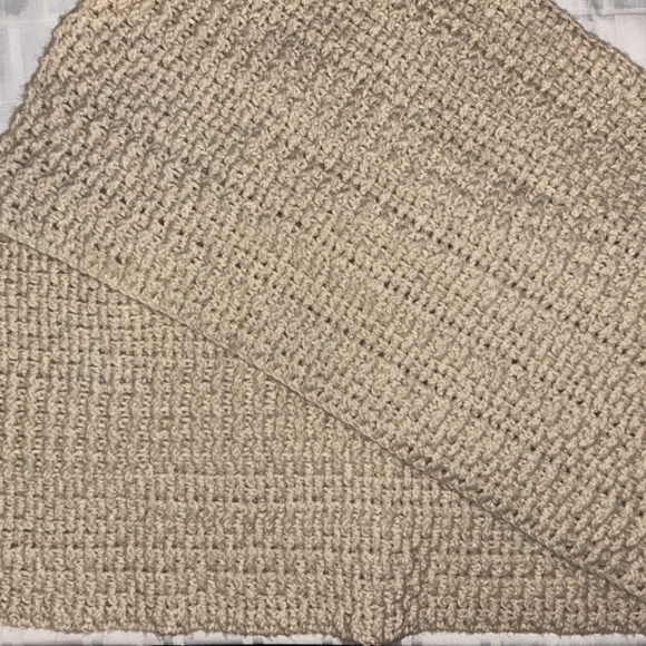 Handmade Crochet Scarf / Shawl – Oatmeal Beige - Picture 3 of 3